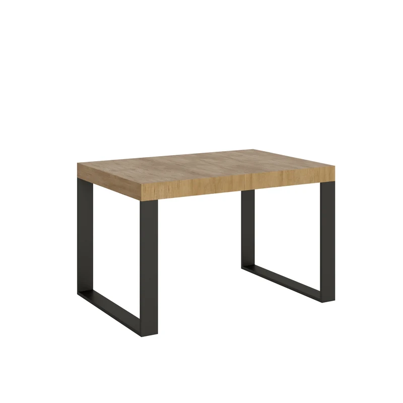 Tavolo Allungabile 120/380x90 cm Tecno Quercia Natura Gambe Antracite