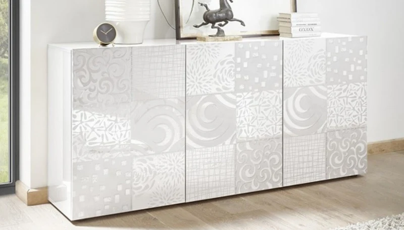 Mobile credenza madia Jasna 3 ante bianca