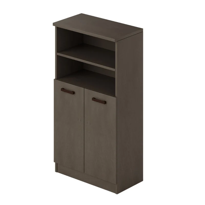 Scarpiera Armadio 2 ante e vano a giorno 71x38x130 cm Gabriella fango