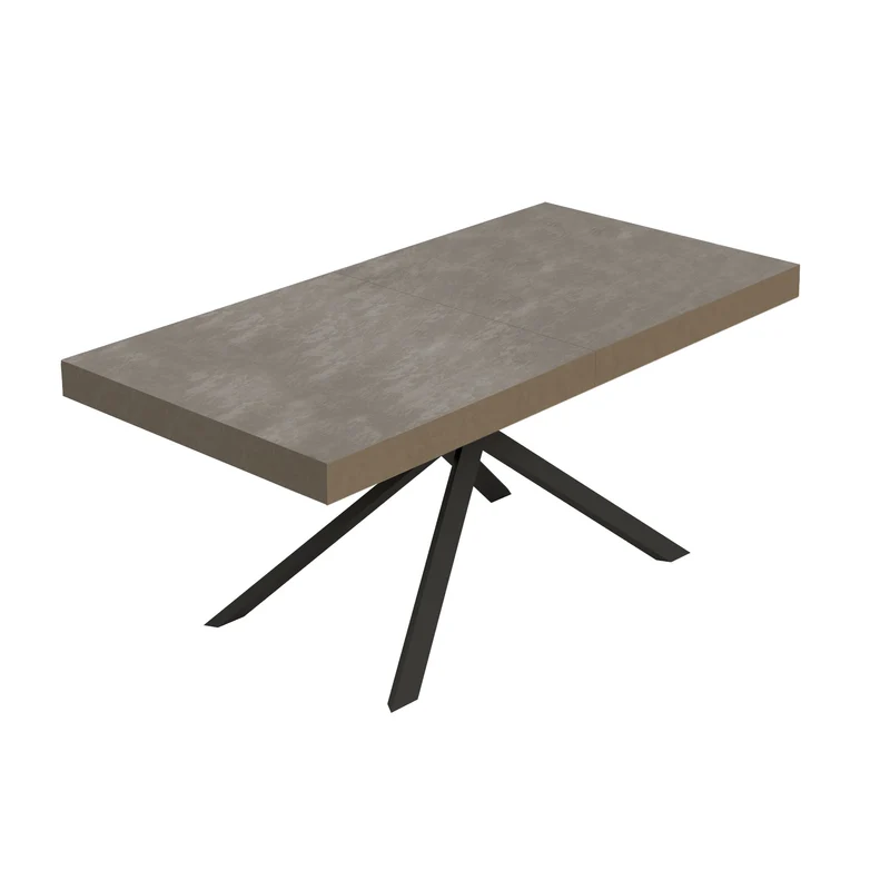 Tavolo Allungabile 200/304x90 cm Niket Tortora Gambe Antracite