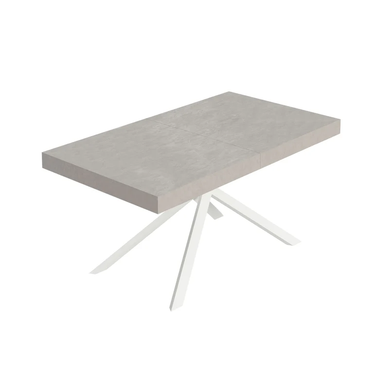 Tavolo Allungabile 160/244x80 cm Niket Cashmere Gambe Bianche