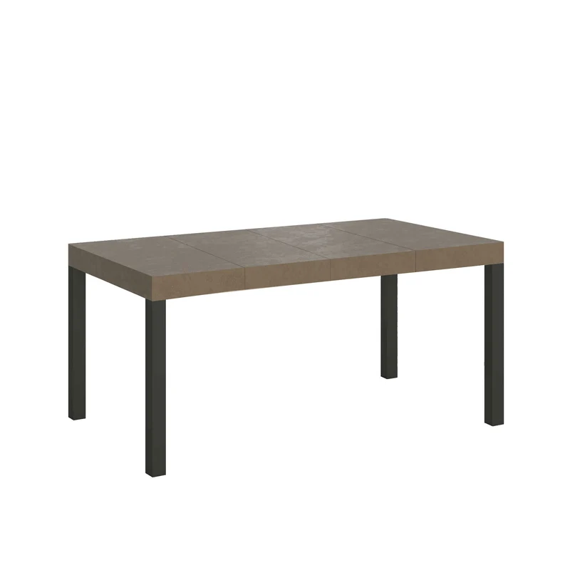 Tavolo Allungabile 120/380x90 cm Everyday Premium Tortora Gambe Antracite