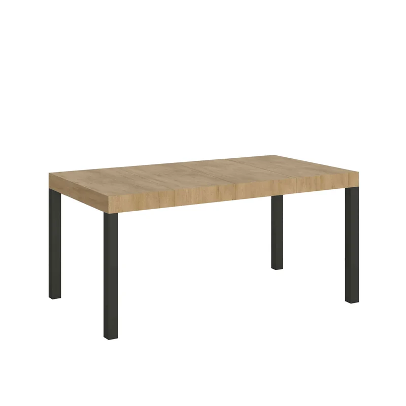 Tavolo Allungabile 120/380x90 cm Everyday Premium Quercia Natura Gambe Antracite