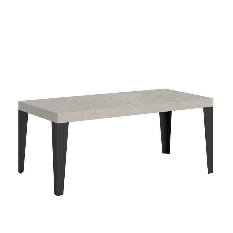 Tavolo Allungabile 120/380x90 cm Flame Premium Cashmere Gambe Antracite