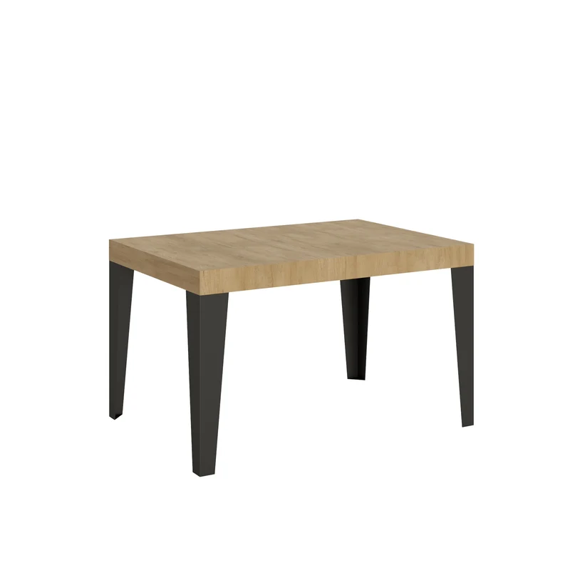 Tavolo Allungabile 120/380x90 cm Flame Quercia Natura Gambe Antracite