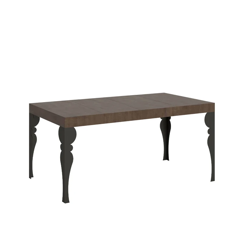 Tavolo Allungabile 120/380x90 cm Paxon Premium Noce Gambe Antracite