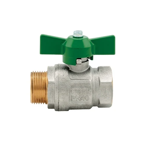 Valvola a sfera ideal dvgw mf passaggio totale con farfalla 3/4 dn 20 40 bar / 580 psi