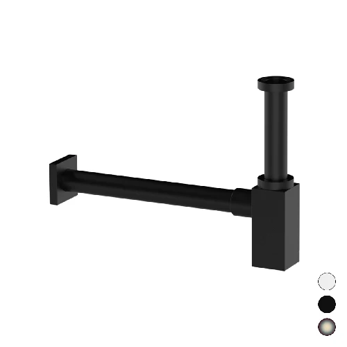 Sifone d arredo quadro 1 1/4 visual inox