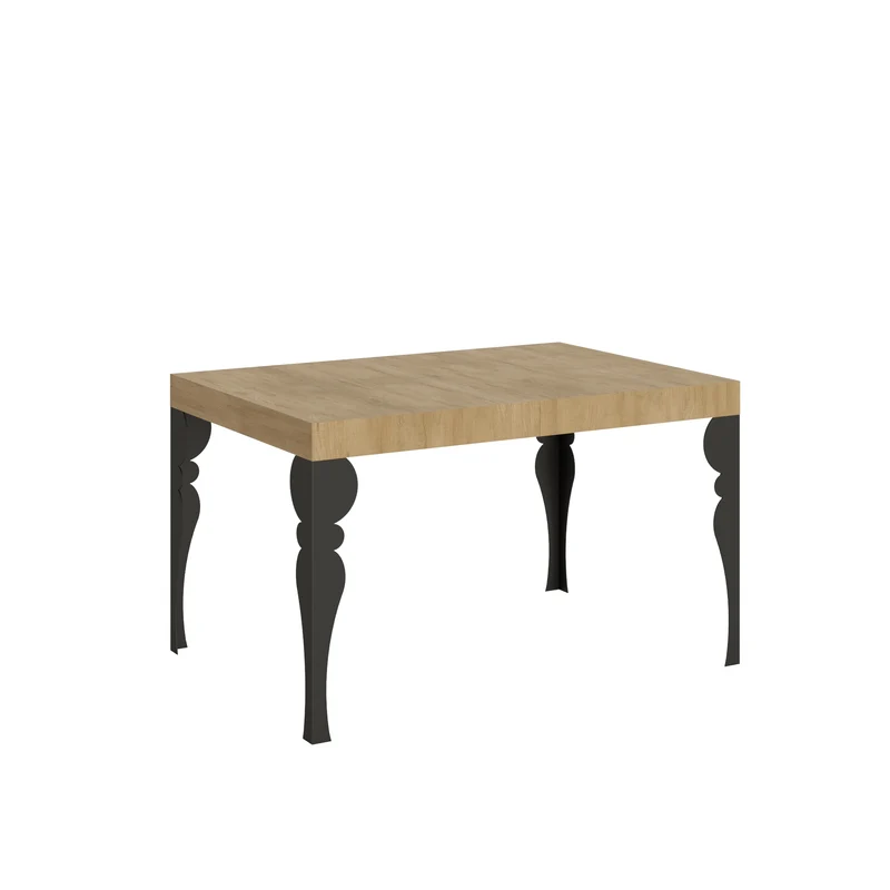 Tavolo Allungabile 120/380x90 cm Paxon Quercia Natura Gambe Antracite