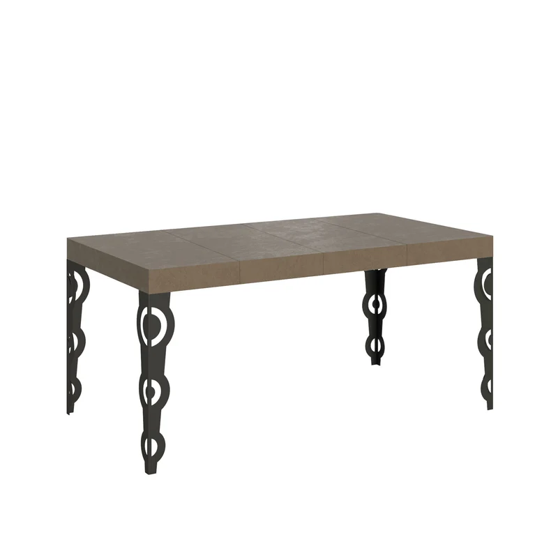 Tavolo Allungabile 120/380x90 cm Karamay Premium Tortora Gambe Antracite
