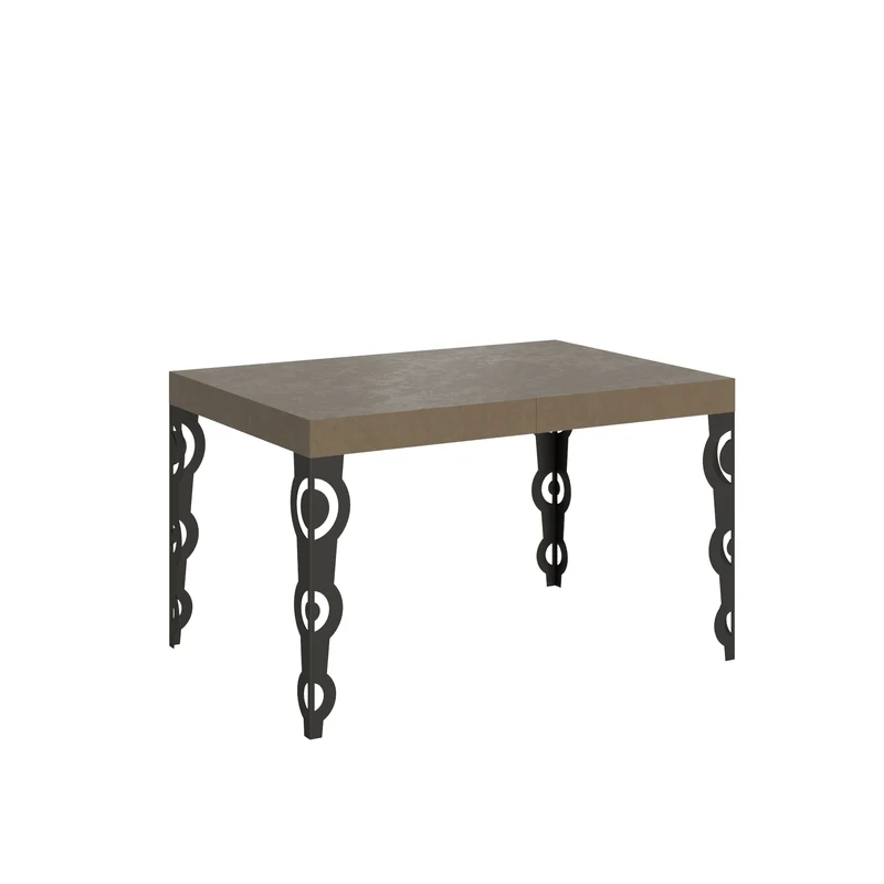Tavolo Allungabile 120/380x90 cm Karamay Tortora Gambe Antracite