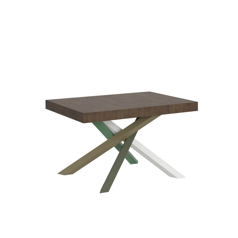 Tavolo Allungabile 120/380x90 cm Volantis Noce Gambe Multicolore 4/A