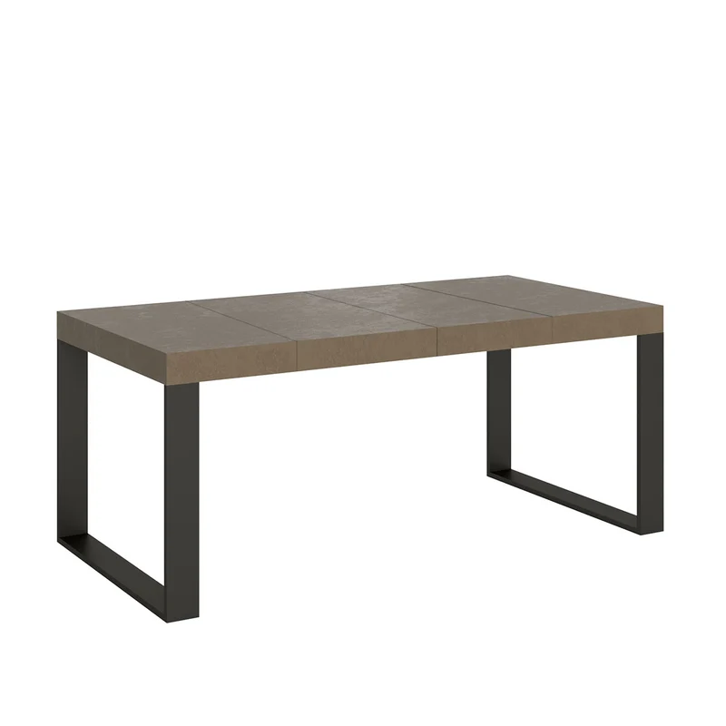Tavolo Allungabile 120/380x90 cm Tecno Premium Tortora Gambe Antracite