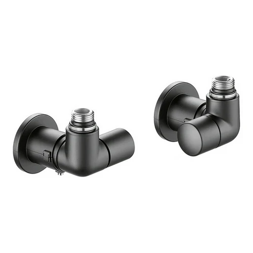 Valvola termostatizzabile detentore doppia squadra nero versione sx 1/2 23 p. 1 5 nero