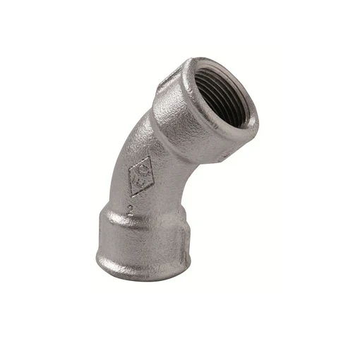 Curva lunga ff 45 zincata 1 1/2