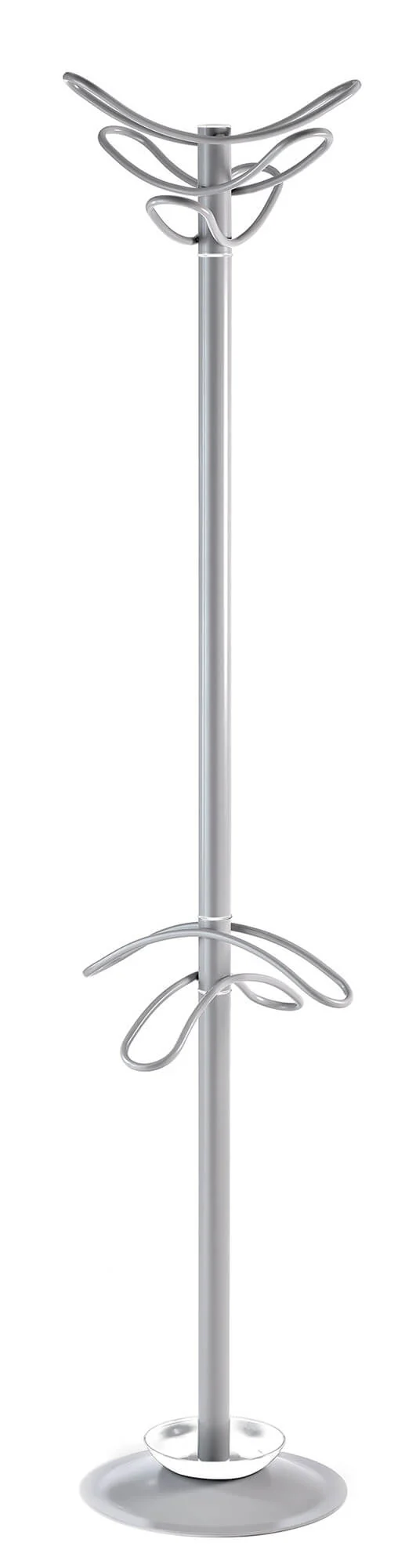 Appendiabiti da Terra Ø36x178 cm con Portaombrelli in Metallo Fumer Harry Grigio