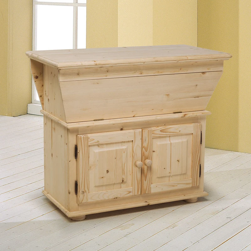 Mobile Madia per Cucina in Legno Abete Grezzo 100x50x85,4cm Fumer Country