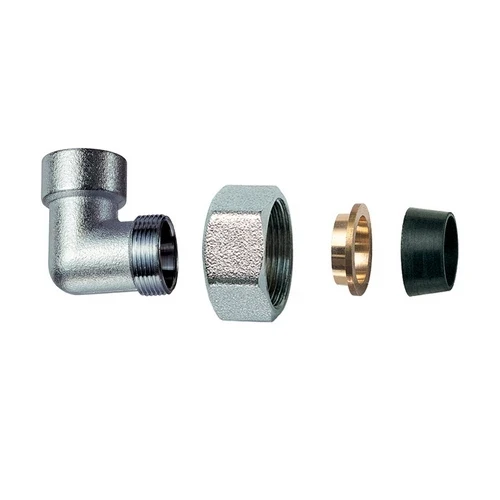 Gomito femmina cromato c/monocono in gomma per rame 3/4 x 22
