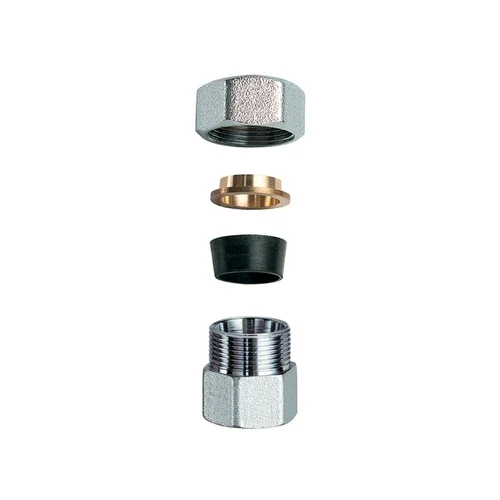 Niplex femmina cromato c/monocono in gomma per rame 3/4 x 22