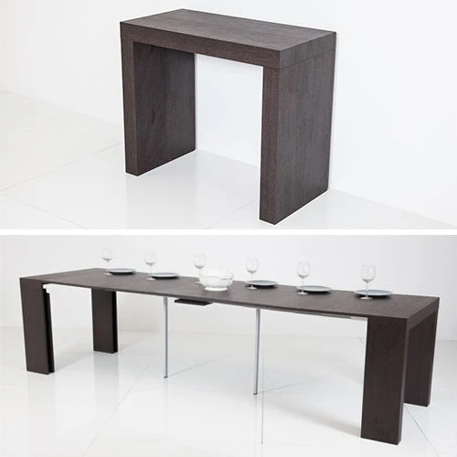 Consolle Tavolo Allungabile 45/305 Cm Rovere Moro Groupdesign Twist
