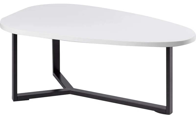 Tavolino Basso 100x60x40 cm Motti Happelo Bianco e Nero