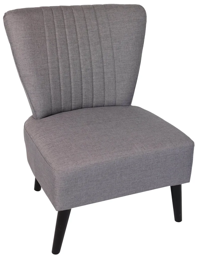 Poltroncina Imbottita in Tessuto Motti Felix Grigio Scuro