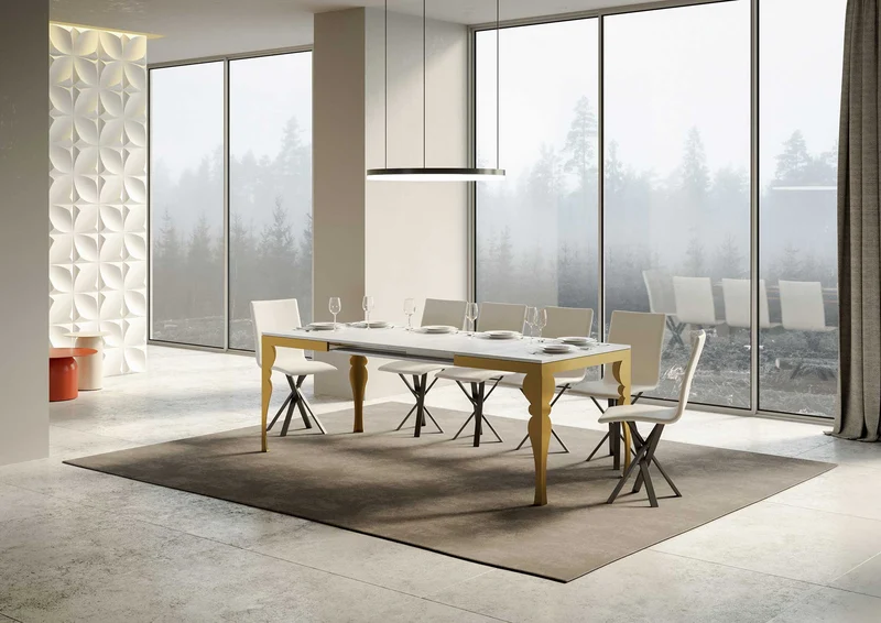 Tavolo Allungabile 120-380x90x77 cm Paxon Evolution Bianco Frassino