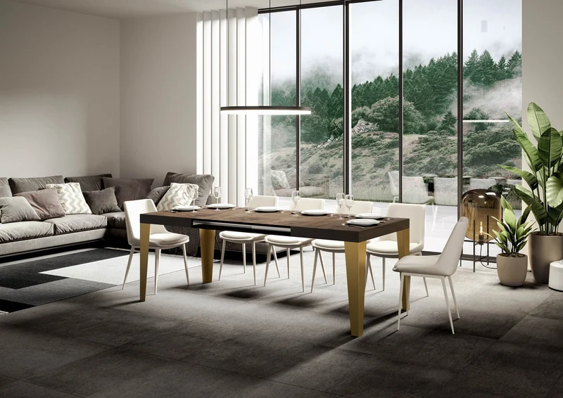 Tavolo Allungabile 130-390x90x77 cm Flame Noce
