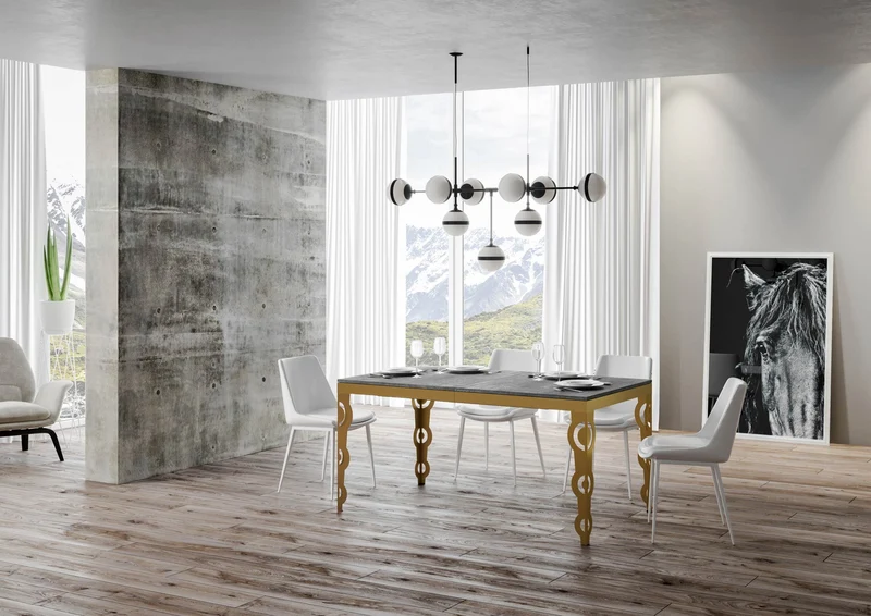Tavolo Allungabile 180-440x90x77 cm Karamay Evolution Cemento