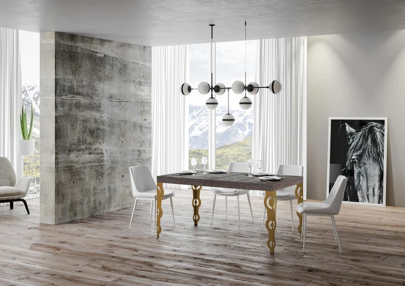 Tavolo Allungabile 160-264x90x77 cm Karamay Noce