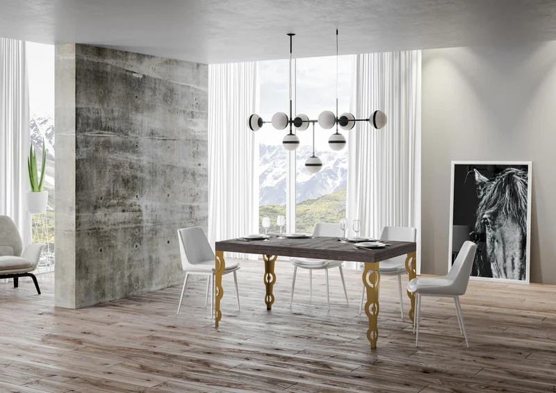 Tavolo Allungabile 130-234x90x77 cm Karamay Noce