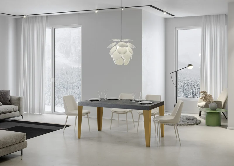 Tavolo Allungabile 130-234x90x77 cm Flame Cemento