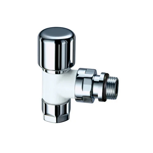 Valvola termostatizzabile a squadra topfar 3/8 bianco-cromo