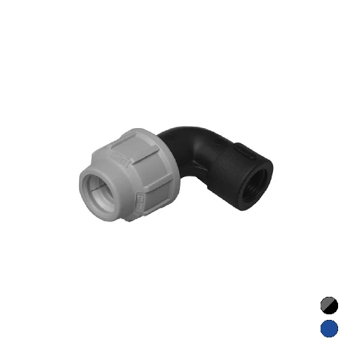 Gomito a 90 c/derivazione femmina ikaro raccordo per polietilene 2 x 63