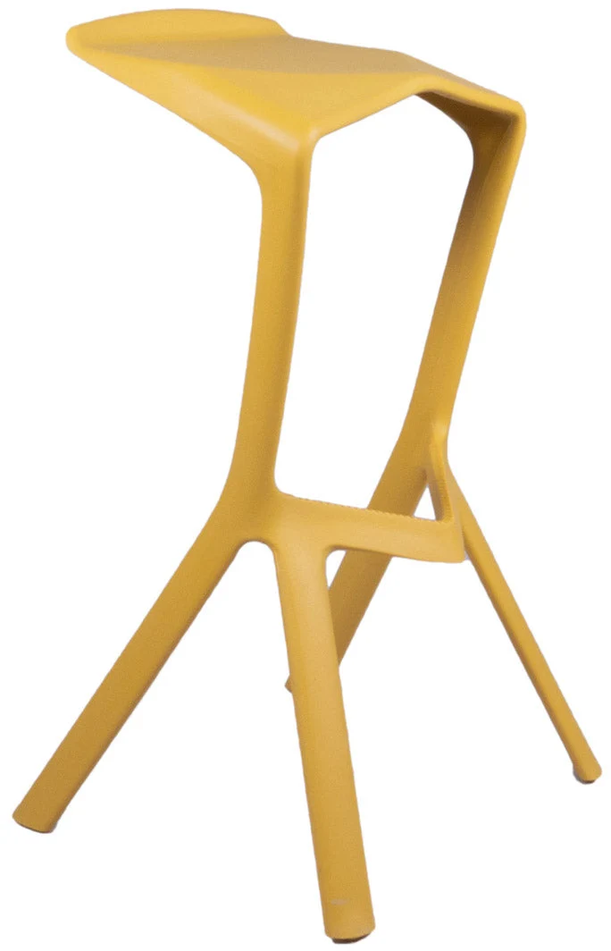 Sgabello da Bar Casa Cucina in Polipropilene Vandi Giallo