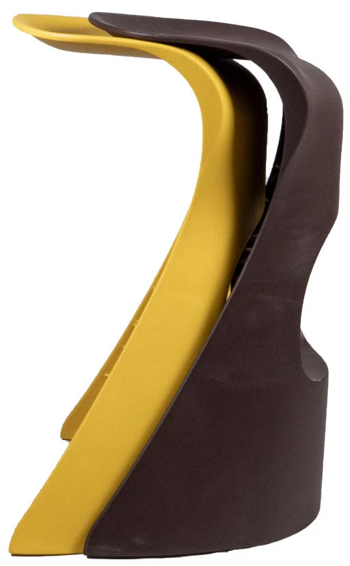 Sgabello da Bar Casa Cucina in Polipropilene Vandi Giallo