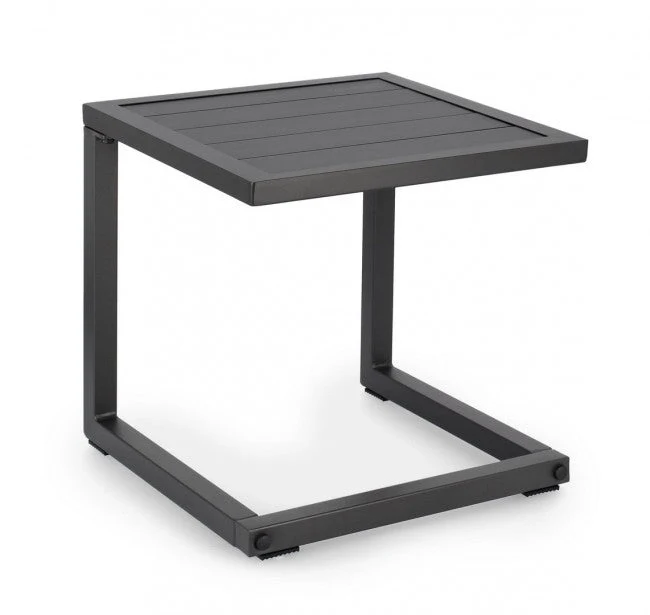 Tavolino Hilde 40x40 cm Antracite in Alluminio