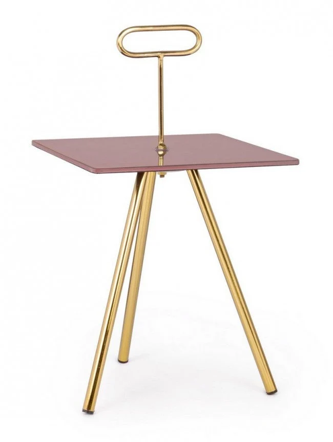 Tavolino Inesh Orchid Quadrato 35x35 in Vetro