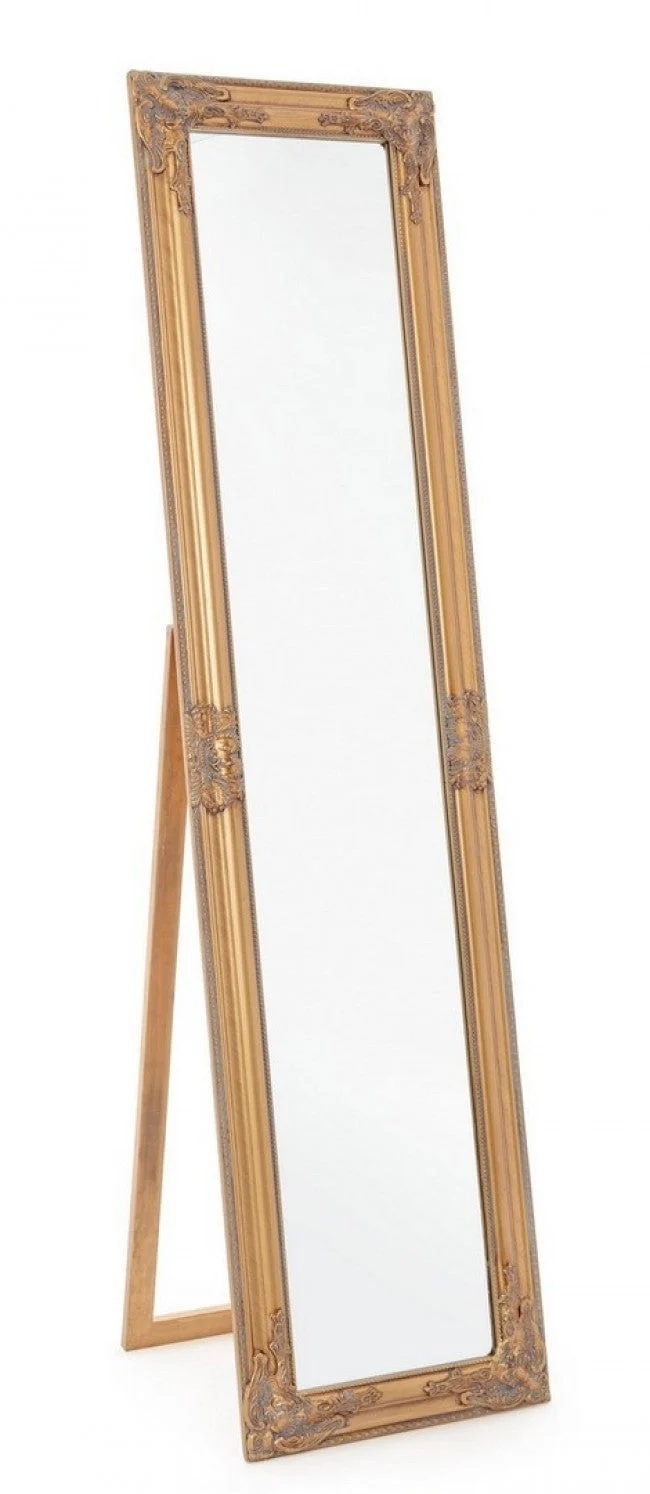 Specchio Miro con Cornice Oro 40x160 in Legno