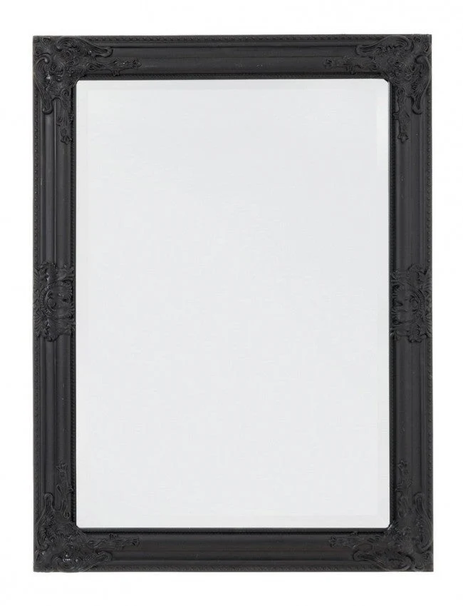 Specchio Miro con Cornice Nero Opaco 62x82 in Legno