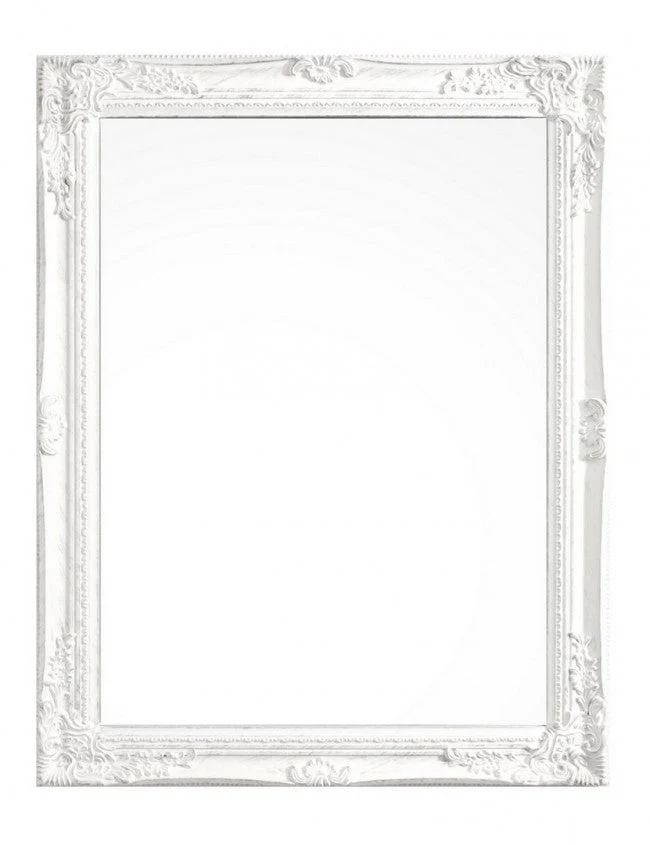 Specchio Miro con Cornice Bianco 62x82 in Legno