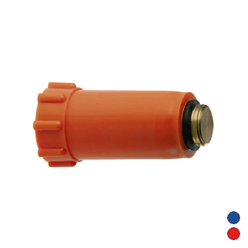 Tappo di collaudo prova impianto c/filetto in ottone rosso 1/2