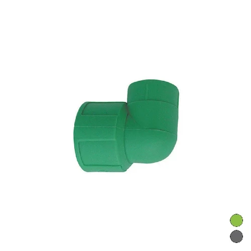 Gomito filettato femmina in polipropilene 1/2 x diam. 25 grigio