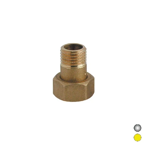 Bocchettone con o-ring e calotta 1/2 x 3/4 cromato -conf