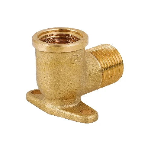 Gomito mf con flangia in ottone giallo 1/2