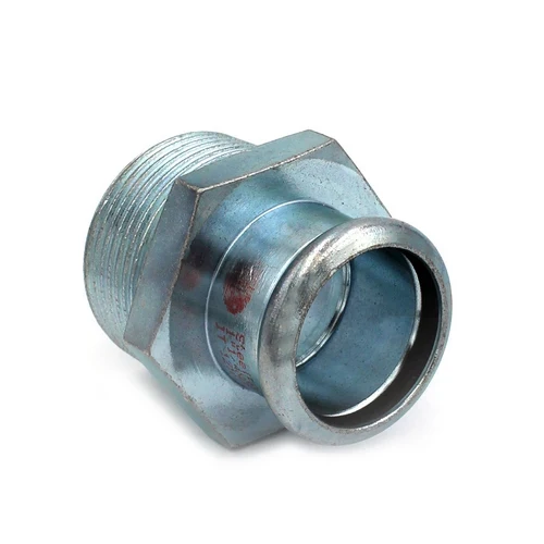Manicotto misto filetto maschio a pressare in acciaio al carbonio 3/4 x 28