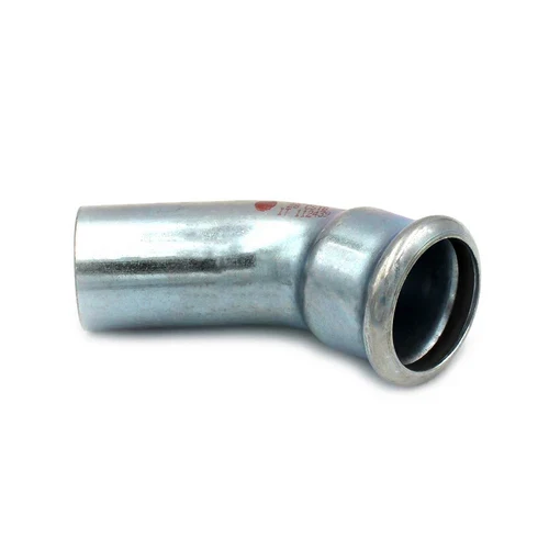 Curva 45 mf a pressare in acciaio carbonio steel pres diam. 42