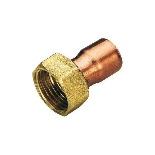 Raccordo diritto in rame a saldare con girello 1 x 22