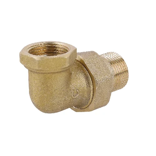 Raccordo curvo in 3 pz mf con o-ring in ottone giallo 1 1/2