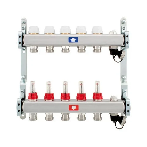 Collettore premontato con flussimetri scarico e sfiato 12 vie 1 x3/4